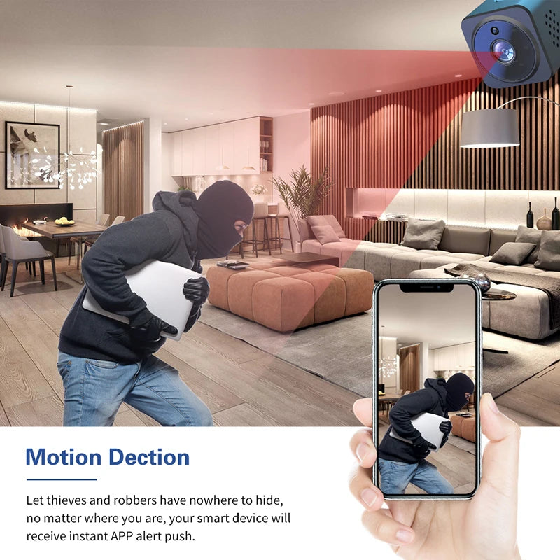 2022 New HD WiFi Mini Camera Dual Voice Intercom Remote Night Vision DV Security Cameras Audio Recorder Magnetic Attraction Cam - naiveniche
