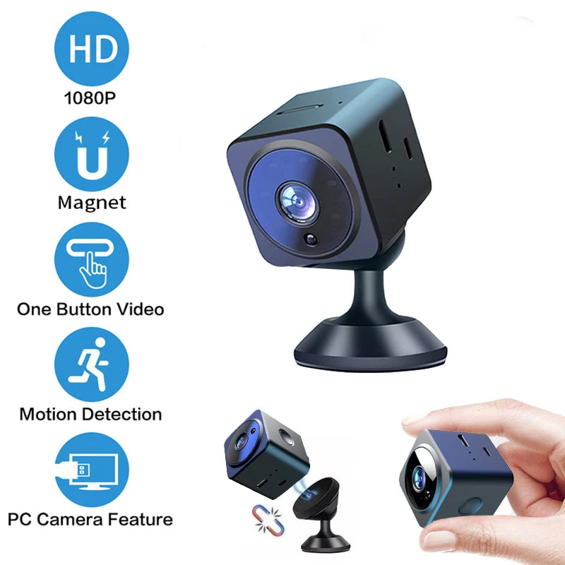 2022 New HD WiFi Mini Camera Dual Voice Intercom Remote Night Vision DV Security Cameras Audio Recorder Magnetic Attraction Cam - naiveniche