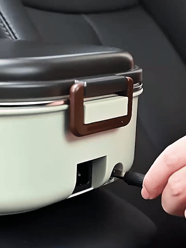 Stainless Steel Food Insulation Bento Lunch Box Electric Heated Lunch Boxes Home Car Keep Warm Lunch Box 1.2L, 12V/220V