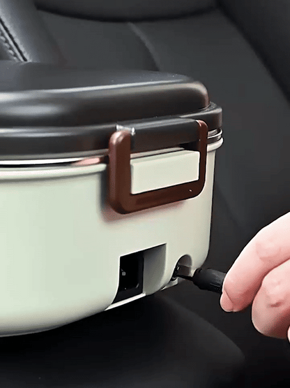 Stainless Steel Food Insulation Bento Lunch Box Electric Heated Lunch Boxes Home Car Keep Warm Lunch Box 1.2L, 12V/220V