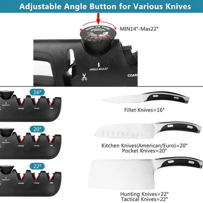 Premium 4-Stage Knife Sharpener with Angle Adjustment naiveniche