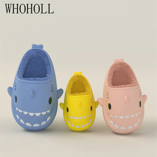 Colorful Cartoon Shark Slippers
Vibrant cartoon-themed slippers with a shark design, available in blue, yellow, and pink colors. The plush, furry slippers have a thick, waterproof bottom for comfort and traction.