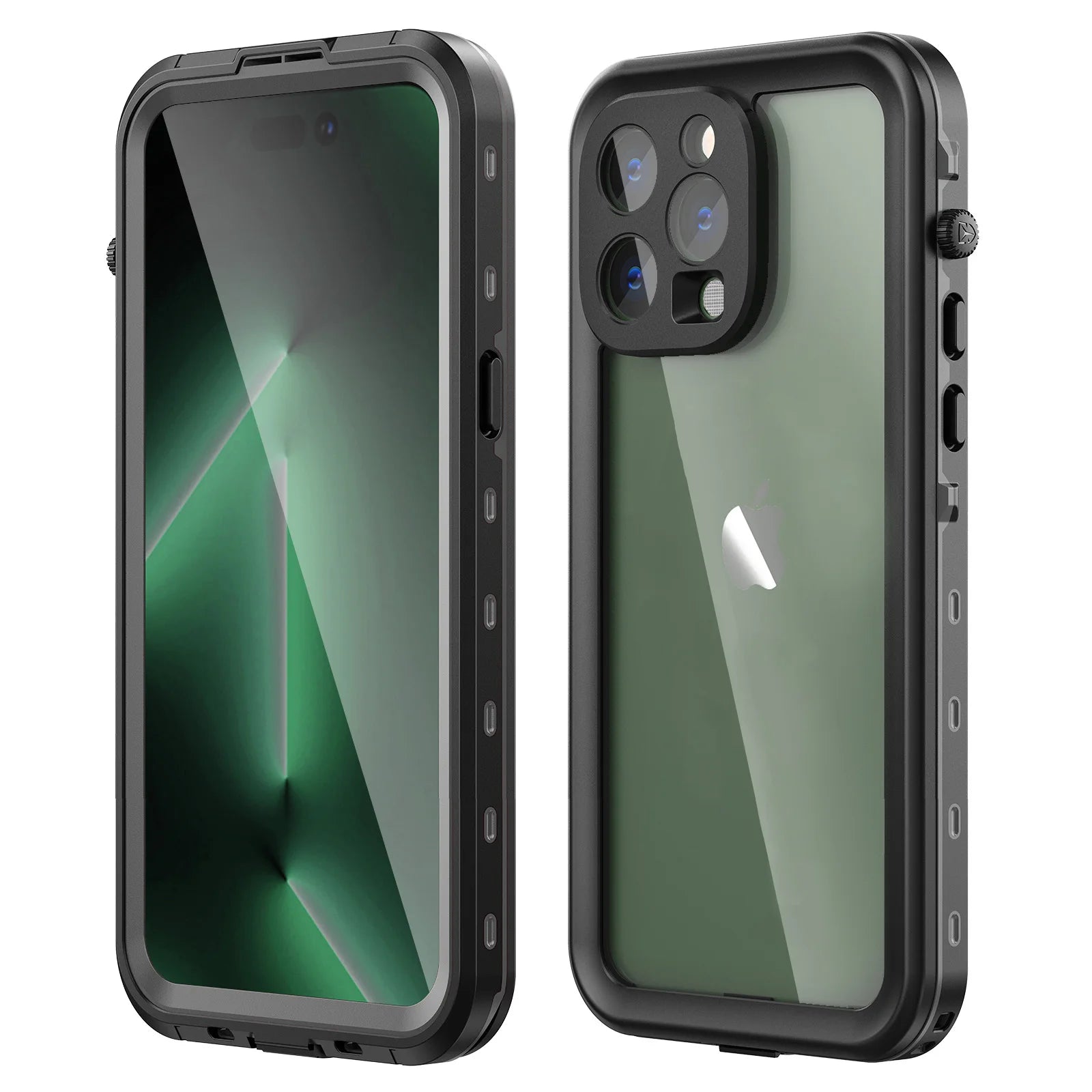 IP68 Waterproof iPhone 15/14/13/12/11 Pro Max XS Max XR SE 7/8 Case with RedPepper Cover for Diving, Underwater, and Outdoor Sports