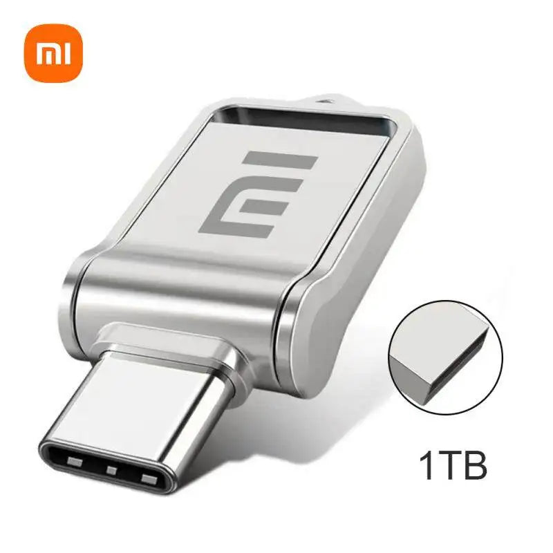Xiaomi 1TB USB 3.0 Flash Drive with Dual Type-C and USB Ports, Compact Metal Body, High Speed Data Transfer for Mobile Phones and Computers