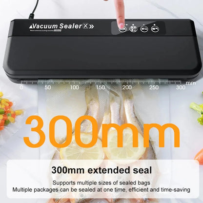 Food Vacuum Sealer Machine Dry and Moist Food Modes 60KPA Automatic For Food Preservation With 10Pcs Bags Paper Making Machine - naiveniche