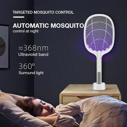 Powerful Dual Electric Mosquito Zapper with 360° Surround Light for Automatic Nighttime Control