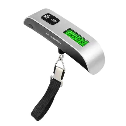Digital LCD Display Luggage Scale - Portable 110lb/50kg Electronic Weighing Tool with Strap for Travel Bags and Suitcases