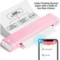 Portable A4 Thermal Printer in Pink - Compact, Wireless Mobile Printer Compatible with Android, iOS, and Laptops