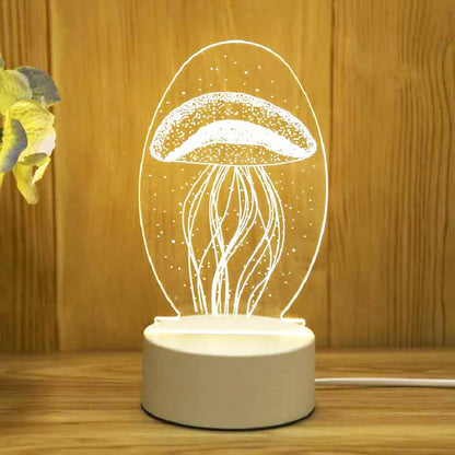 Enchanting 3D Jellyfish Lamp: Whimsical LED Lighting Accessory for Romantic Decor
