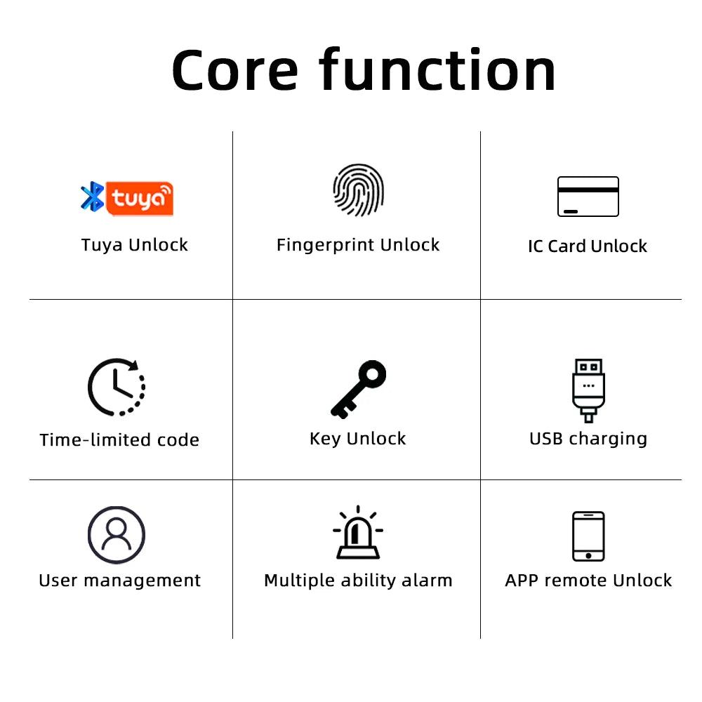 RAYKUBE M5 Tuya BLE Fingerprint Door Lock Digital Electronic Lock with Password/Key/IC Card/ Smartlife/ Tuya APP Unlock - naiveniche