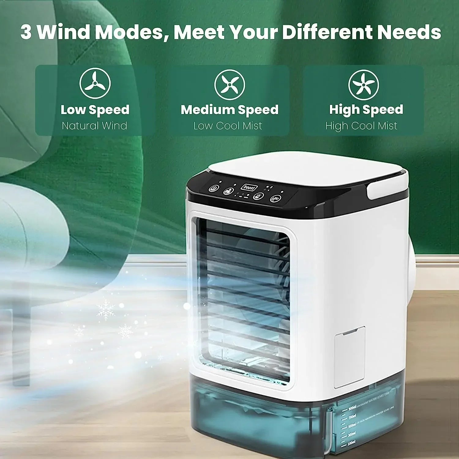 Compact Portable Air Conditioner and Cooler with Night Light naiveniche