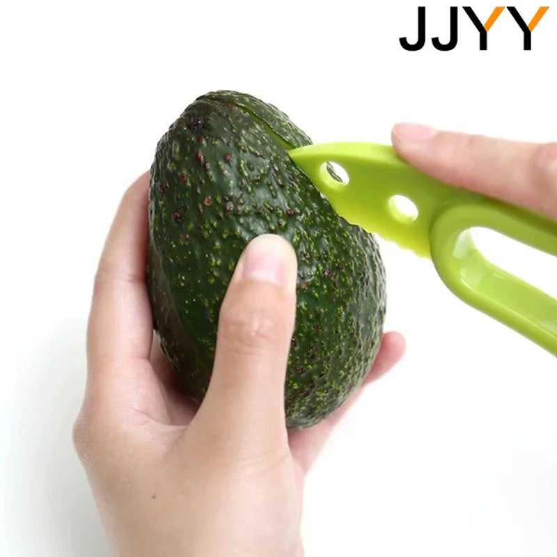 JJYY 3 In 1 Avocado Slicer Shea Corer Butter Fruit Peeler Cutter Pulp Separator Plastic Knife Kitchen Vegetable Tools - naiveniche