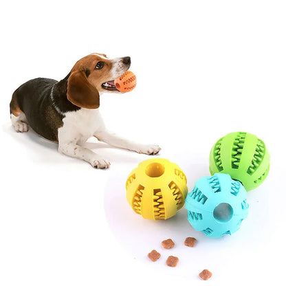 Dog Ball Toys for Small Dogs Interactive Elasticity Puppy Chew Toy Tooth Cleaning Rubber Food Ball Toy Pet Stuff Accessories - naiveniche