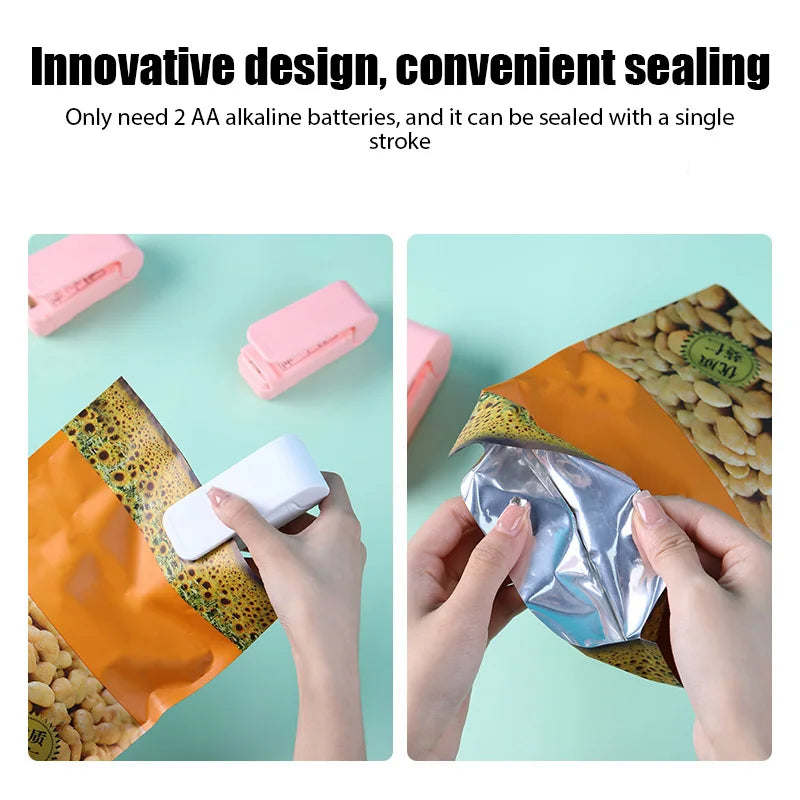 Portable Mini Heat Bag Sealing Machine Food Bag Heat Sealer Handy Sticker Seal for Food Snack Kitchen Gadgets Accessories - naiveniche