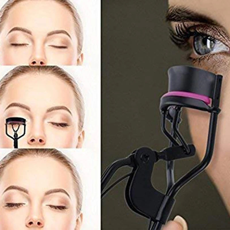 Eye-Catching Eyelash Curler: Salon-Quality Lash Shaping Tool with Replacement Pads for Flawless Eye Makeup