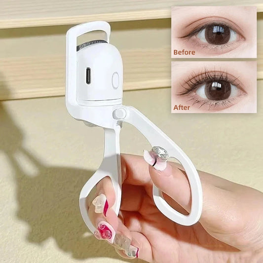 Heated Eyelash Curler by naiveniche - USB rechargeable, 2-level temperature, quick heating for long-lasting curl effect