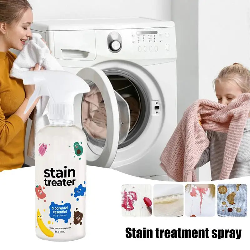 Stain treatment spray: Versatile fabric stain remover for clothing, upholstery, and carpets