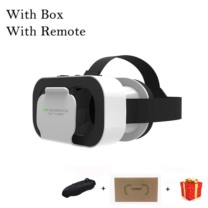 VR Glasses Virtual Reality Headset with Wireless Remote Control and Accessories
