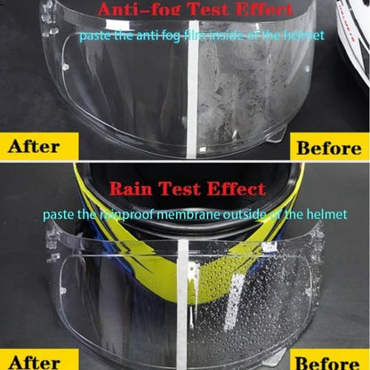 New Universal Motorcycle Helmet Clear Patch Film Anti-fog and Rain Film Durable Nano Coating Sticker Film Helmet Motocross - naiveniche