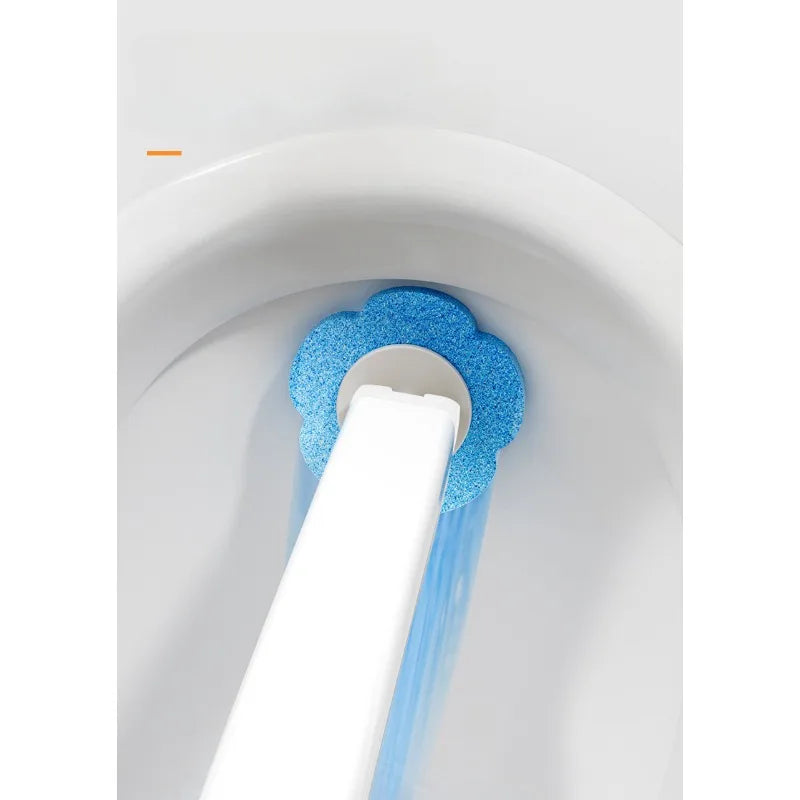 Disposable Toilet Brush Cleaner With Long Handle Bathroom Cleaning Sponge Brush With Replaceable Brush Head Toilet Accessories