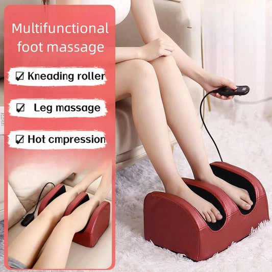 Electric Foot Leg Massager Shiatsu Therapy Calf Relaxation Health Care Infrared Heating Kneading Roller Deep Relieve Foot Pain - naiveniche