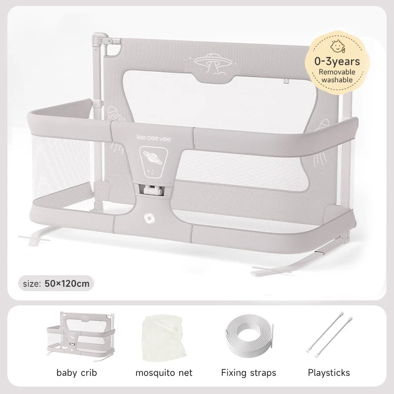 Portable Baby Bed Guardrail: Lightweight, Easy-to-Install Cot Side Barrier for Nursery Safety