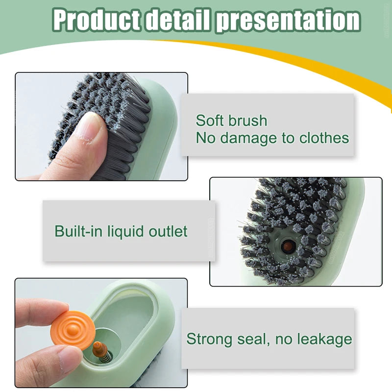Automatic Shoe Brush with Built-in Liquid Dispenser for Soft, Damage-Free Cleaning