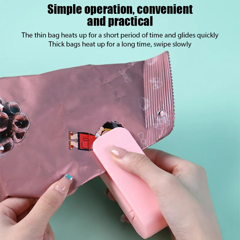 Portable Mini Heat Bag Sealing Machine Food Bag Heat Sealer Handy Sticker Seal for Food Snack Kitchen Gadgets Accessories - naiveniche