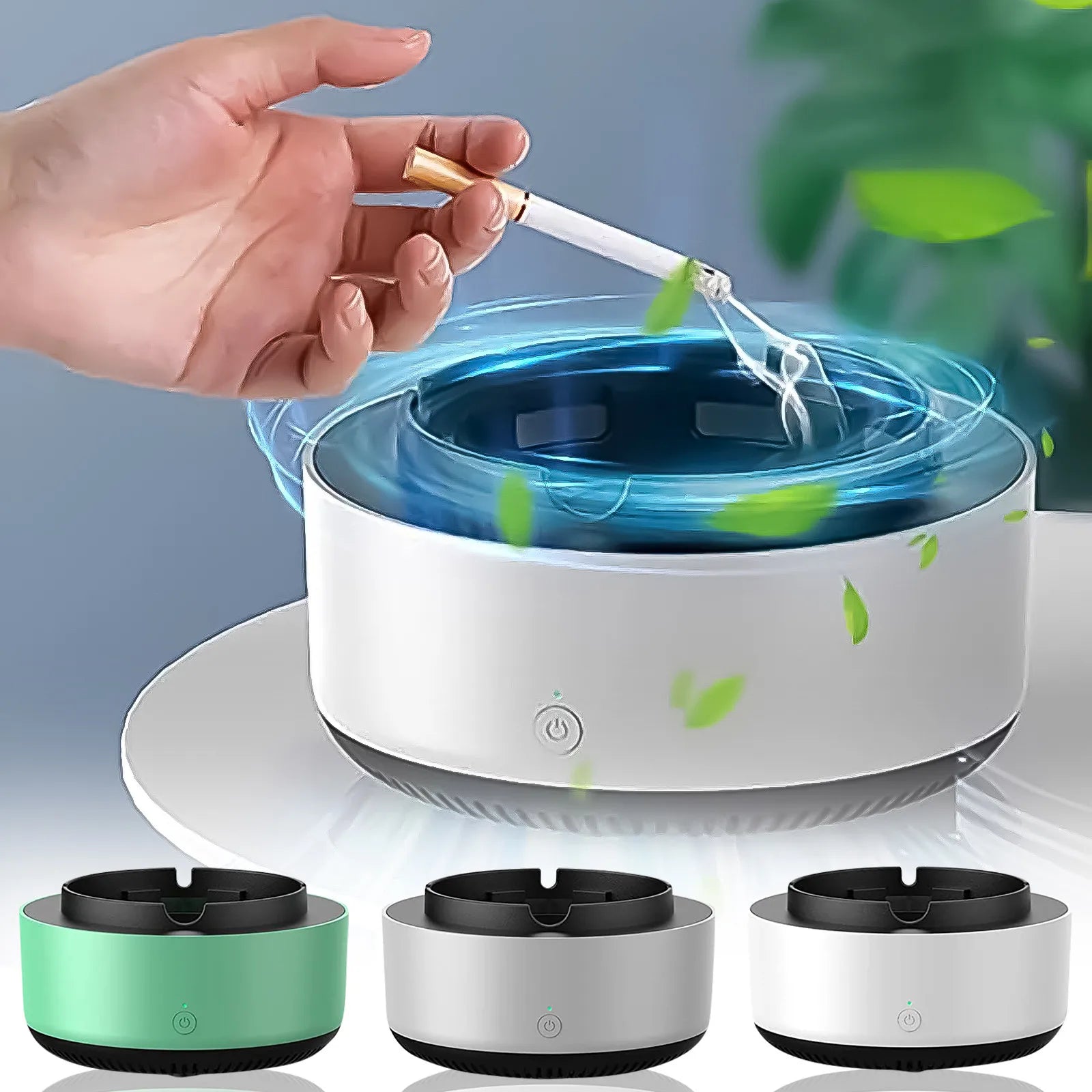 The Ashtray Air- Purifier Intelligently Removes- Secondhand Smoke-Smokes-Smoke-s Smo-kes In The Living Room And Office