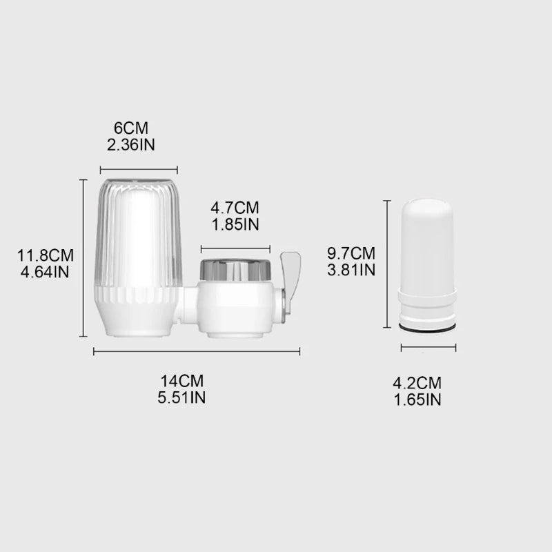 Small Faucet Tap Water Purifier Physical Filtering for Home Kictchen One Filter Element Removable Washable Filter Water Purifier - naiveniche