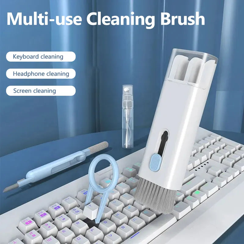 7-in-1 Keyboard Cleaning Kits Airpods Cleaner Headset Cleaner Pen Laptop Screen Cleaning Bluetooth Earphones Cleaning Kit - naiveniche