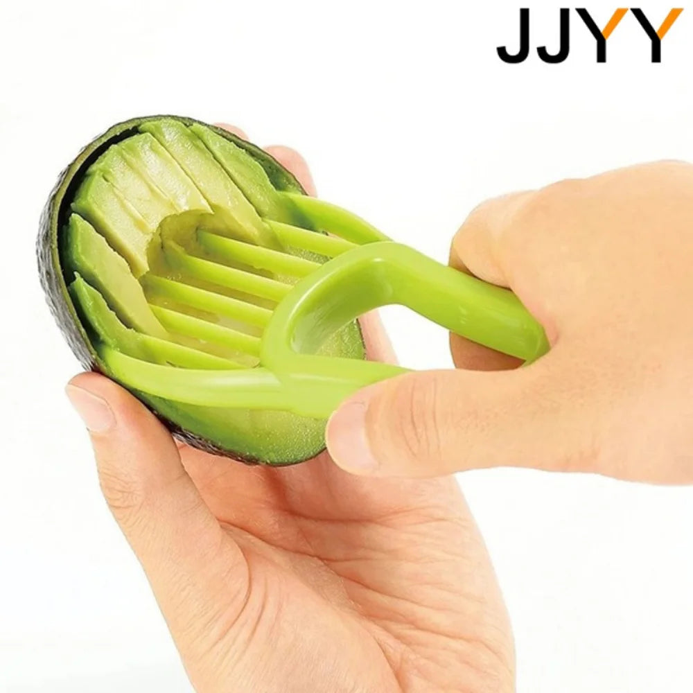 JJYY 3 In 1 Avocado Slicer Shea Corer Butter Fruit Peeler Cutter Pulp Separator Plastic Knife Kitchen Vegetable Tools - naiveniche