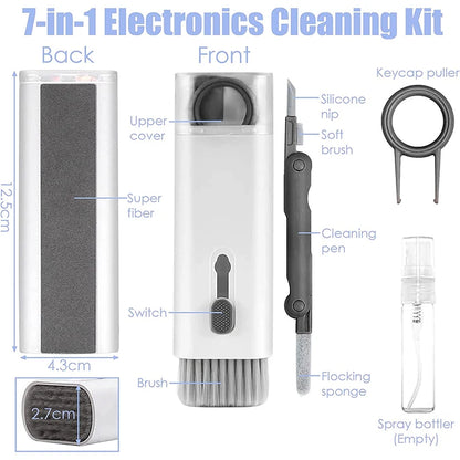 7-in-1 Keyboard Cleaning Kits Airpods Cleaner Headset Cleaner Pen Laptop Screen Cleaning Bluetooth Earphones Cleaning Kit - naiveniche