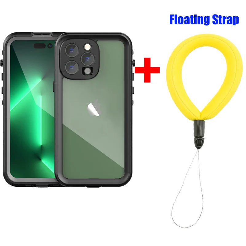 Waterproof iPhone 15 14 13 12 11 Pro Max XS Max XR SE 7 8 Case, RedPepper Diving Underwater Swim Outdoor Sports Pouch with Floating Strap