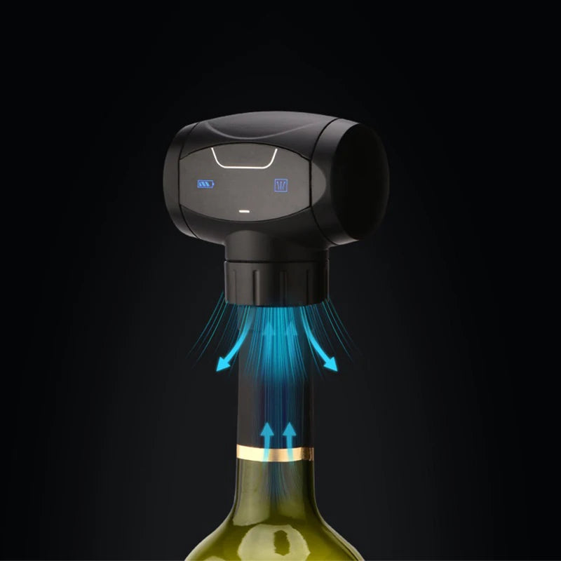 Electric Vacuum Wine Stopper Reusable Wine Vacuum Pump Wine Stopper Keep Fresh Home Bar Tools Automatic Vacuum Wine Saver - naiveniche