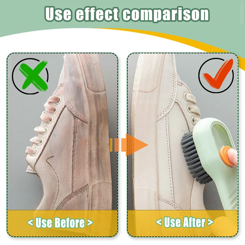 Automatic Shoe Brush Liquid Soap Dispenser: Effortless shoe cleaning with built-in soft brush and soap dispenser for convenient household cleaning.