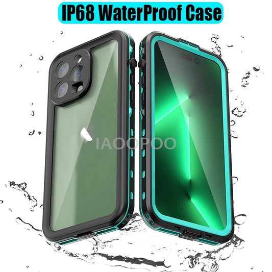 Waterproof IP68 iPhone 15 14 13 12 11 Pro Max XS Max XR SE 78 case, RedPepper cover for diving, underwater, and outdoor sports use