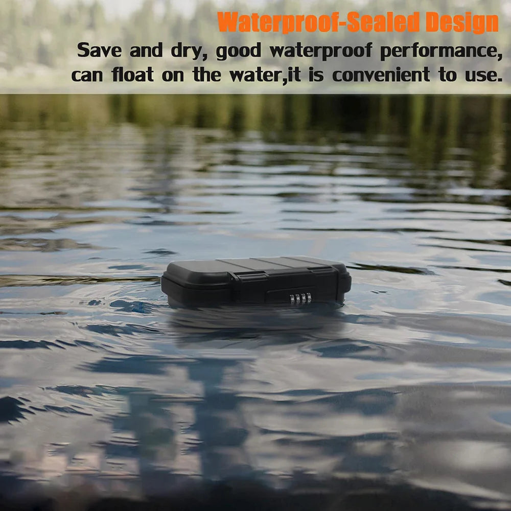 Portable safe box float on water, waterproof and secure storage for travel