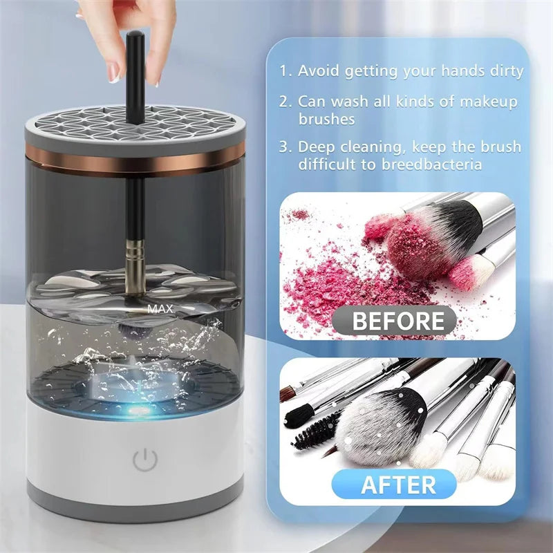 USB Electric Makeup Brush Cleaning Machine - Deep Clean Cosmetic Brushes, Avoid Dirty Hands