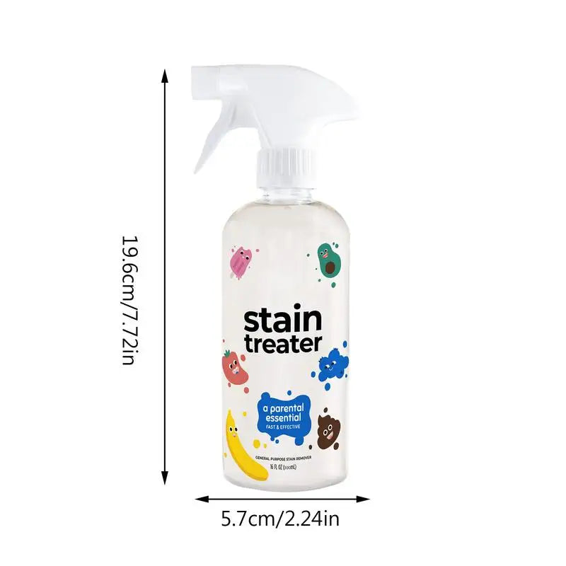 Stain Remover Spray - Versatile Stain Treater for Fabrics, Portable Stain Removal Spray for Food, Pet, Wax and Other Stubborn Stains