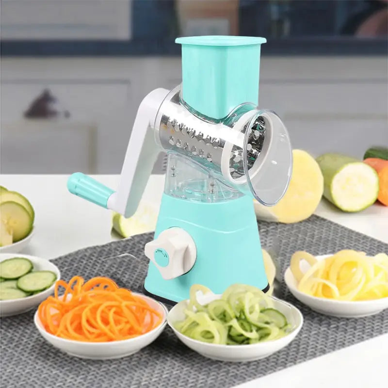 Multifunctional Roller Vegetable Cutter Hand Crank Home Kitchen Shredder Potato Grater - naiveniche