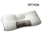 Ergonomic neck support pillow with soybean fiber filling for comfortable sleep and massage therapy